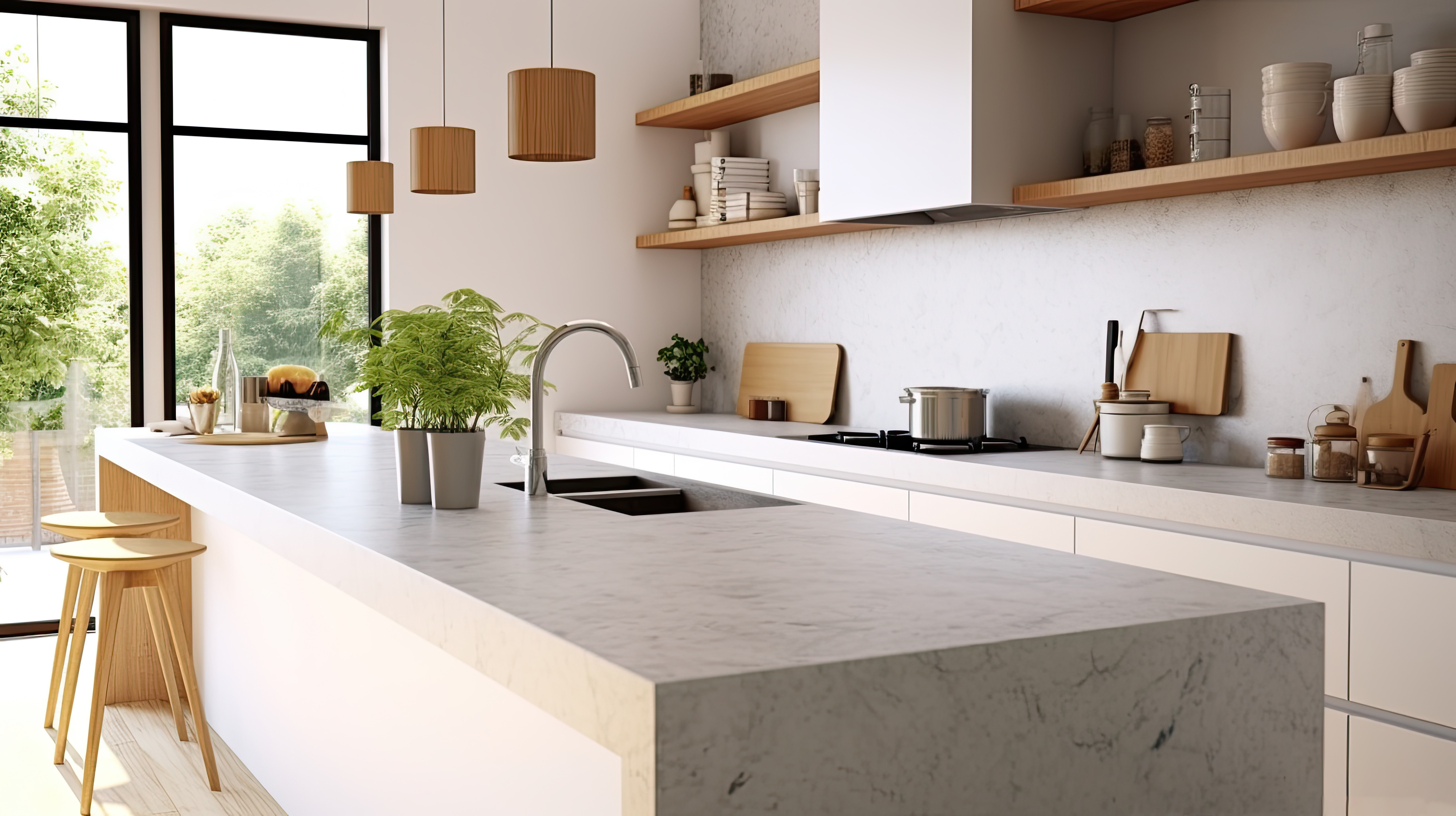 Bright minimal kitchen