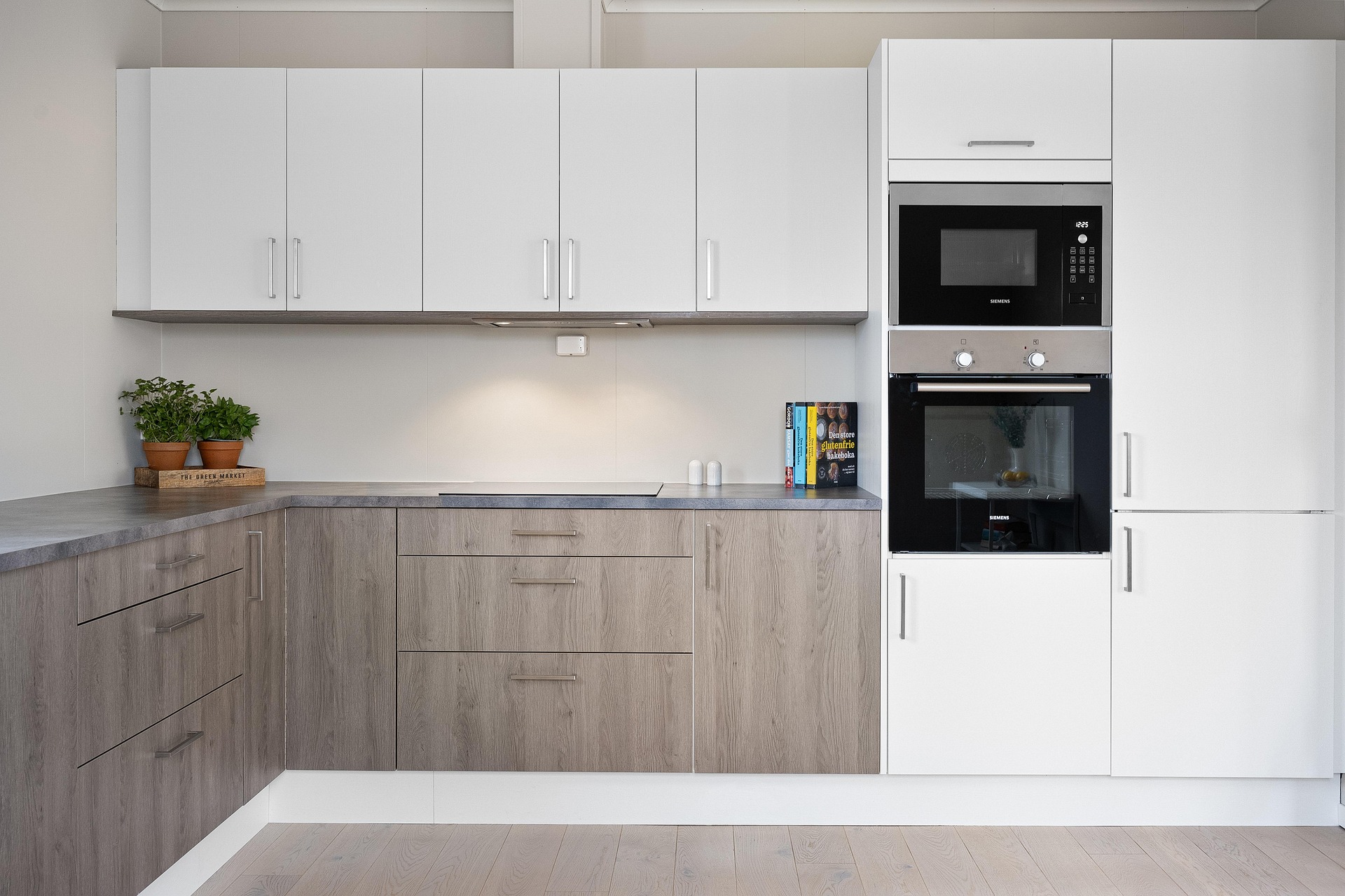 Clean white kitchen